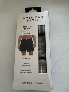American Eagle Boxers Mens XS 3 Pack Green